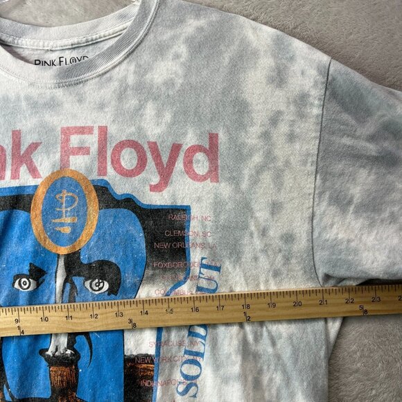 PINK FLOYD Womens Oversized Shirt  Tie Dye Retro Division Bell Concert Tee - Picture 7 of 9